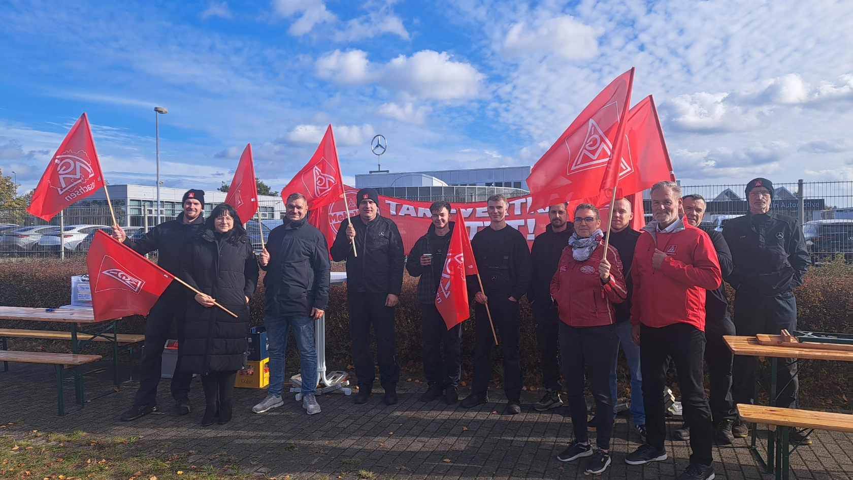 Hedin-Warnstreik in Hoyerswerda