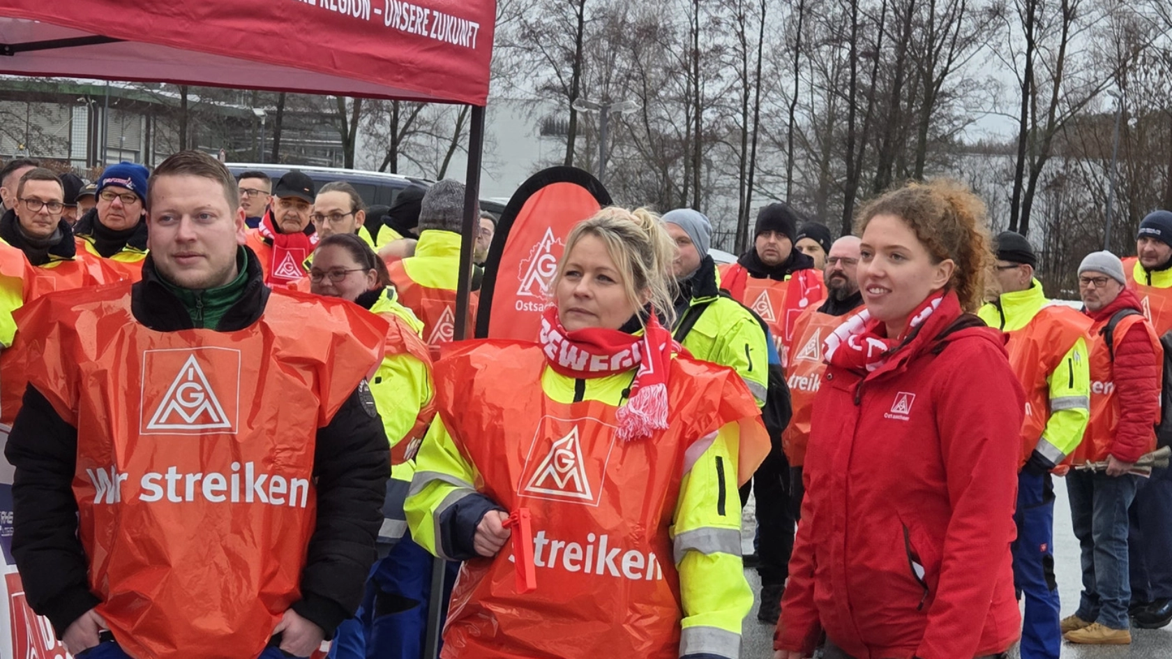 Warnstreik bei Rhenus in Kamenz