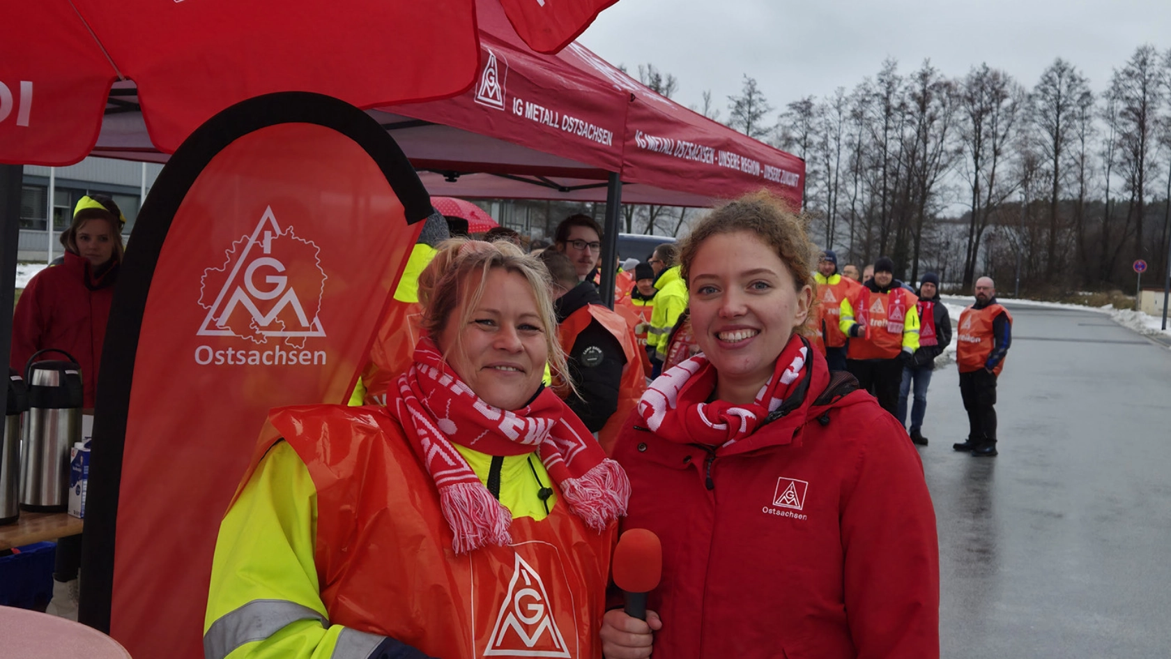 Warnstreik bei Rhenus in Kamenz