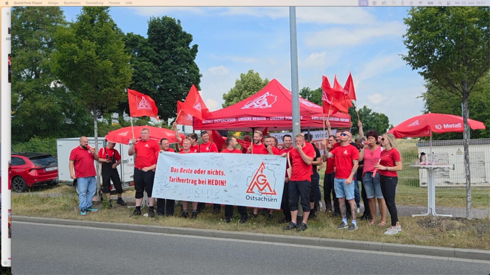 Starkes Signal! Ortsvorstand stärkt Hedin-Beschäftigte beim Warnstreik in Bautzen