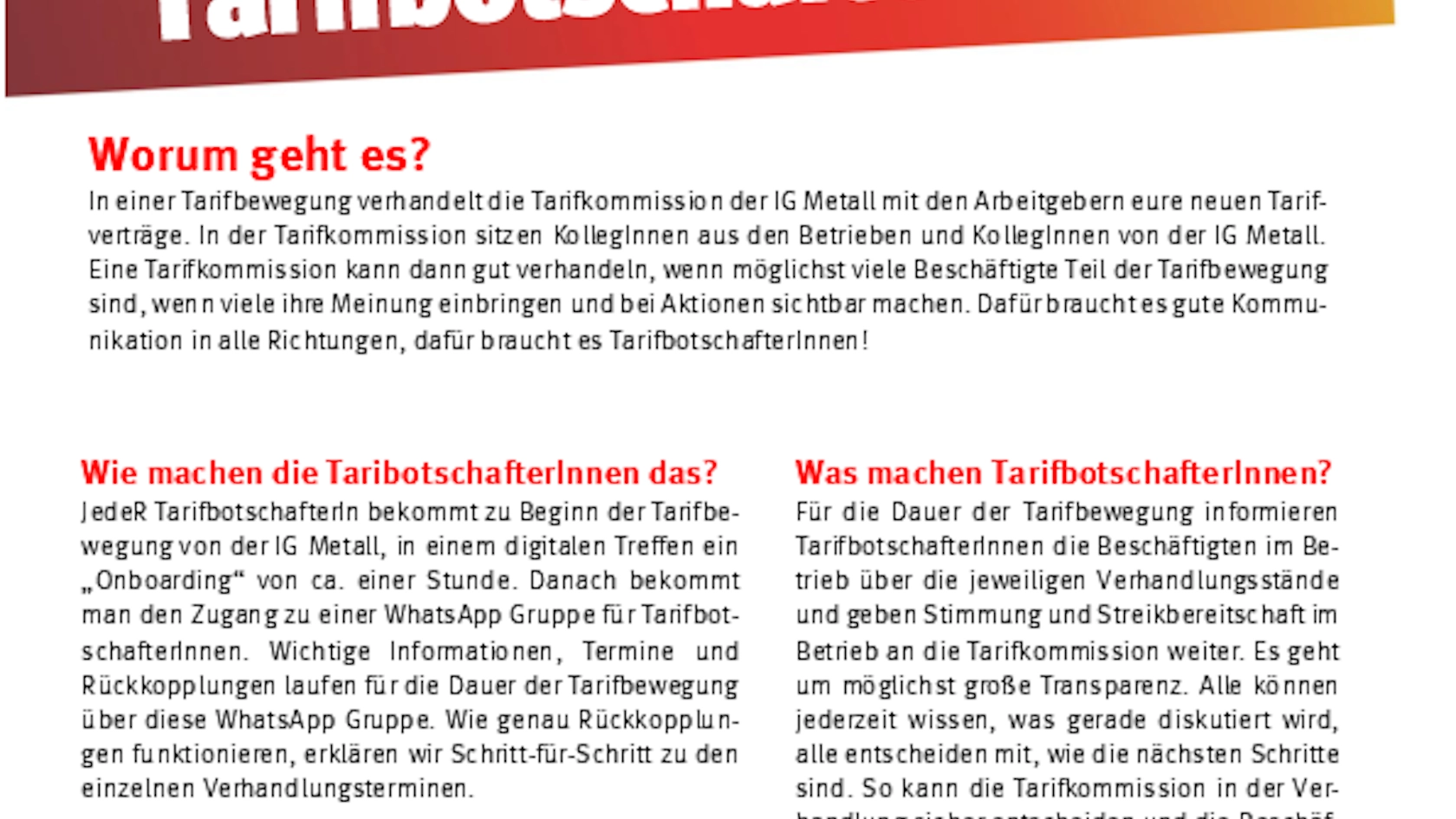 Gesucht: Tarifbotschafterinnen und Tarifbotschafter für die Tarifrunde Textil Ost