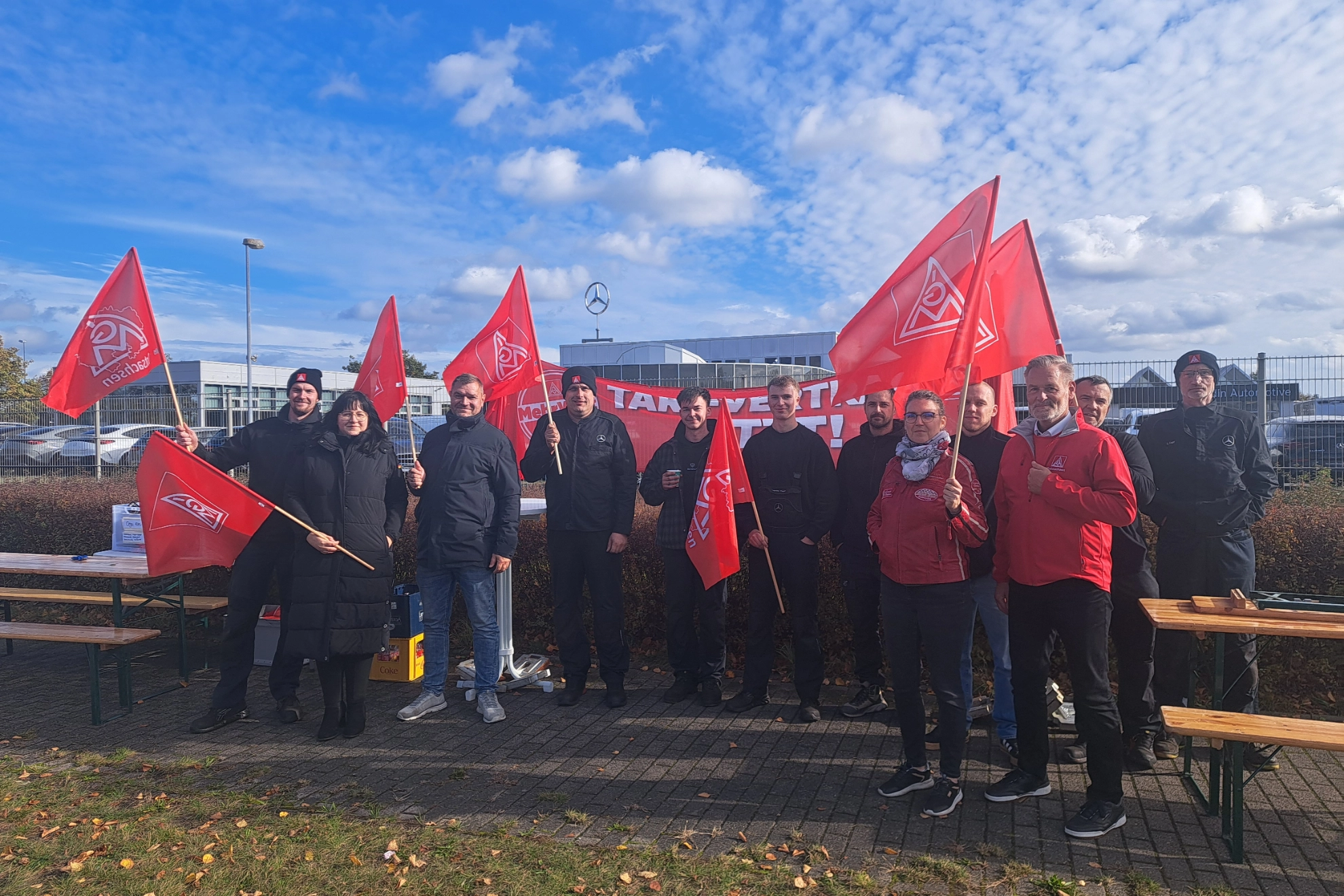 Hedin-Warnstreik in Hoyerswerda