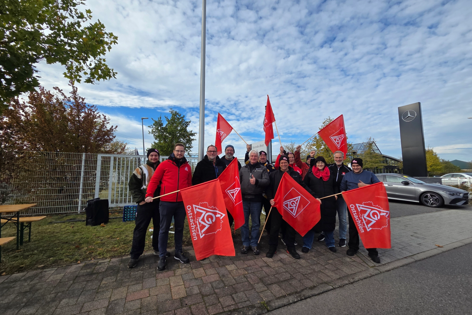 Hedin-Warnstreik in Senftenberg