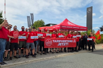 Warnstreik bei Hedin Automotives: Vollgas für den Tarifvertrag!